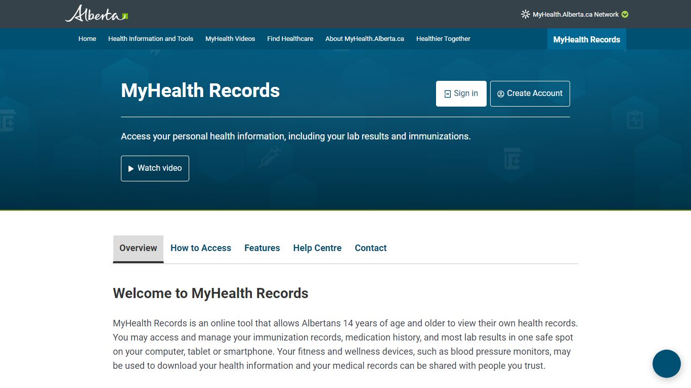 myhealthrecords - Alberta